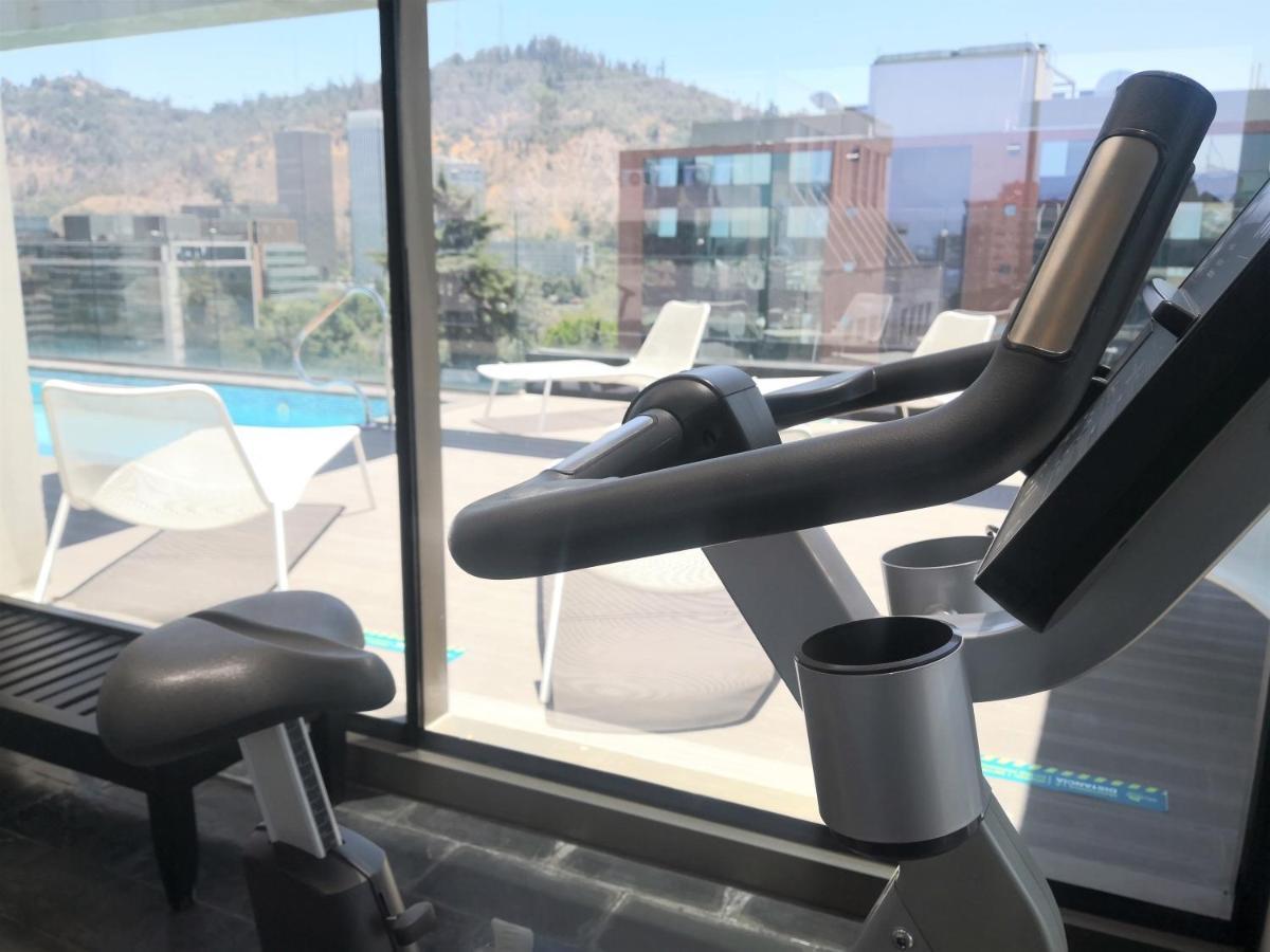 Solace Hotel Santiago de Chile Eksteriør billede A stationary bicycle with a water bottle holder